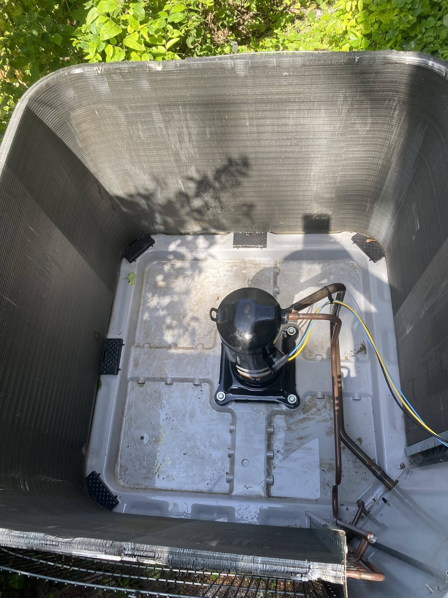 Condenser coil after deep cleaning